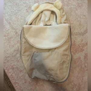 Cozy Cream Baby Carseat Cover